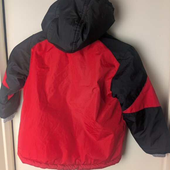 Zero Xposur  Boys red with black trim winter jacket with hood 3T - Picture 2 of 4